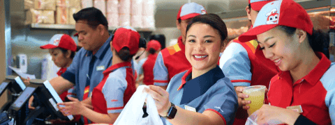 Group of Jollibee Employees