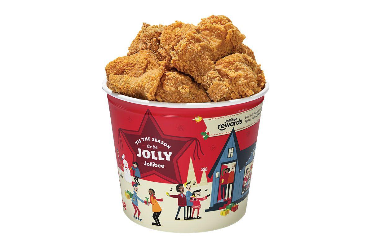 A picture of 12pc Chickenjoy Bucket on a white background