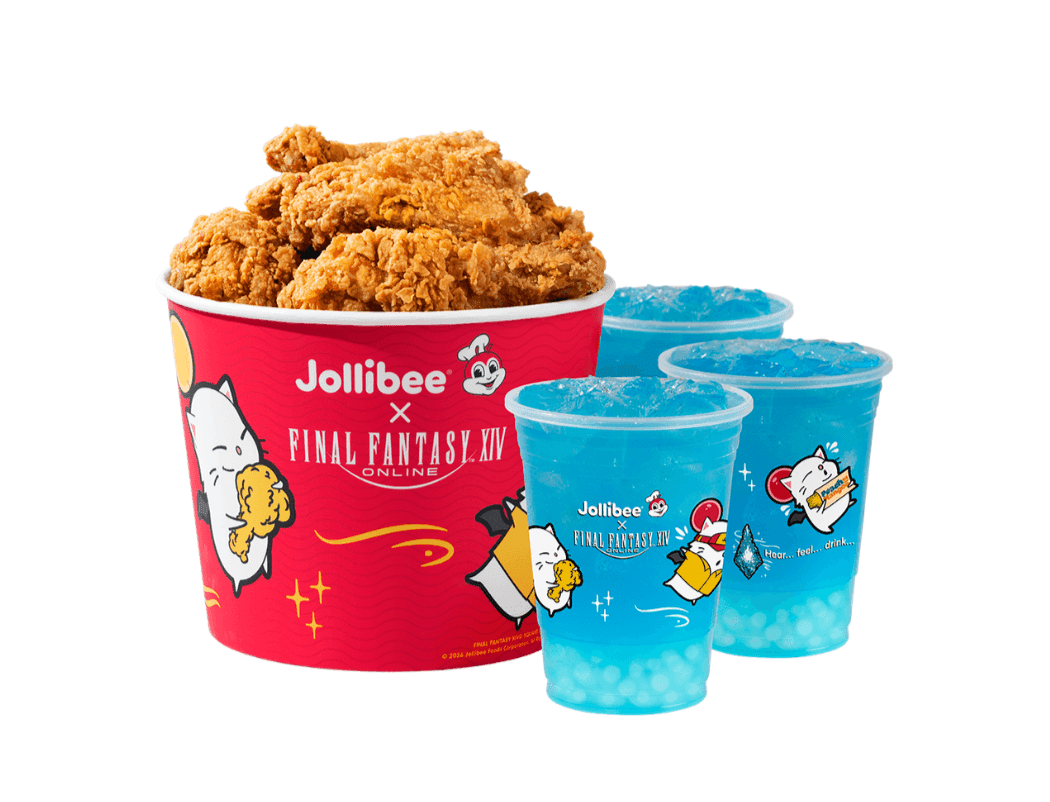 Photo of Jollibee x FINAL FANTASY XIV 6pc Bucket Bundle on a white background